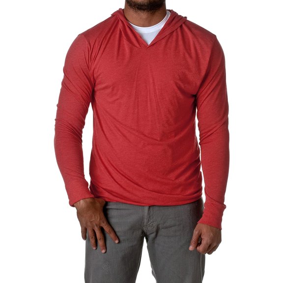 Next Level Adult Triblend Long-Sleeve Hoody - VINTAGE RED - XS Retired
