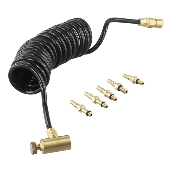 Next Level Airsoft Gameplay Green Gas Adapter Tube Set With 5Pcs Brass Adapters