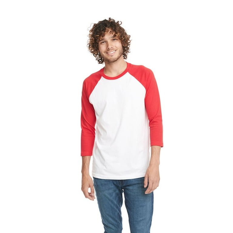 Shop4ever Men's Canada Red Leaf Raglan Baseball Shirt