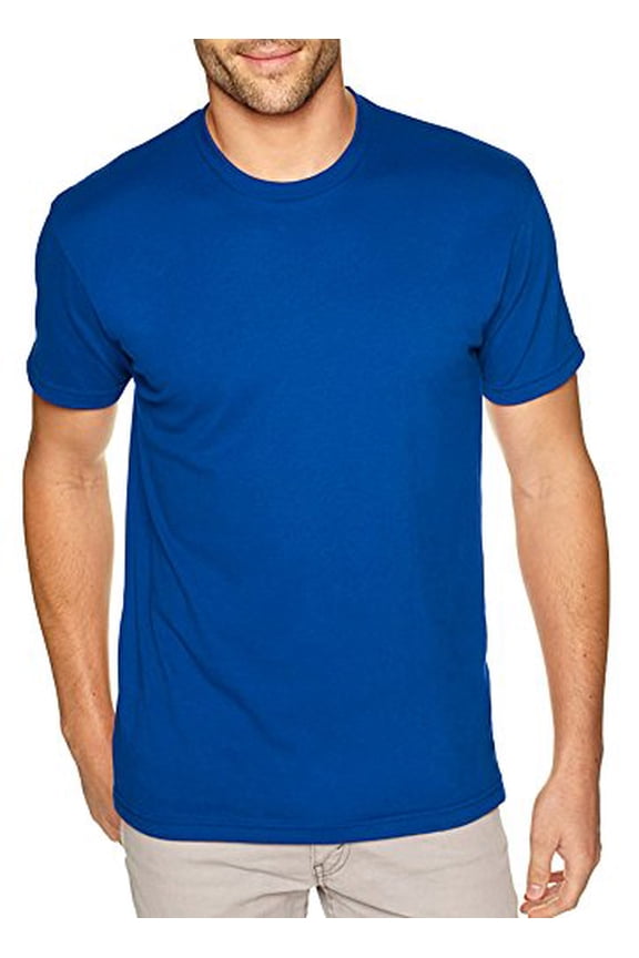 Men's Premium Fitted Sueded Crewneck T-Shirt, Royal, X-Large