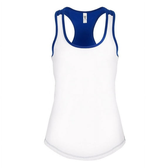 Next Level Apparel womens 1534 Medium White/Royal