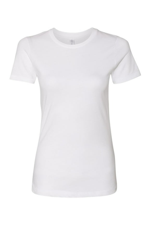 Next Level - Basic T Shirt for Women - Women Short Sleeve Shirts - Womens White T-Shirt - Daily Plain Basic Value Tee