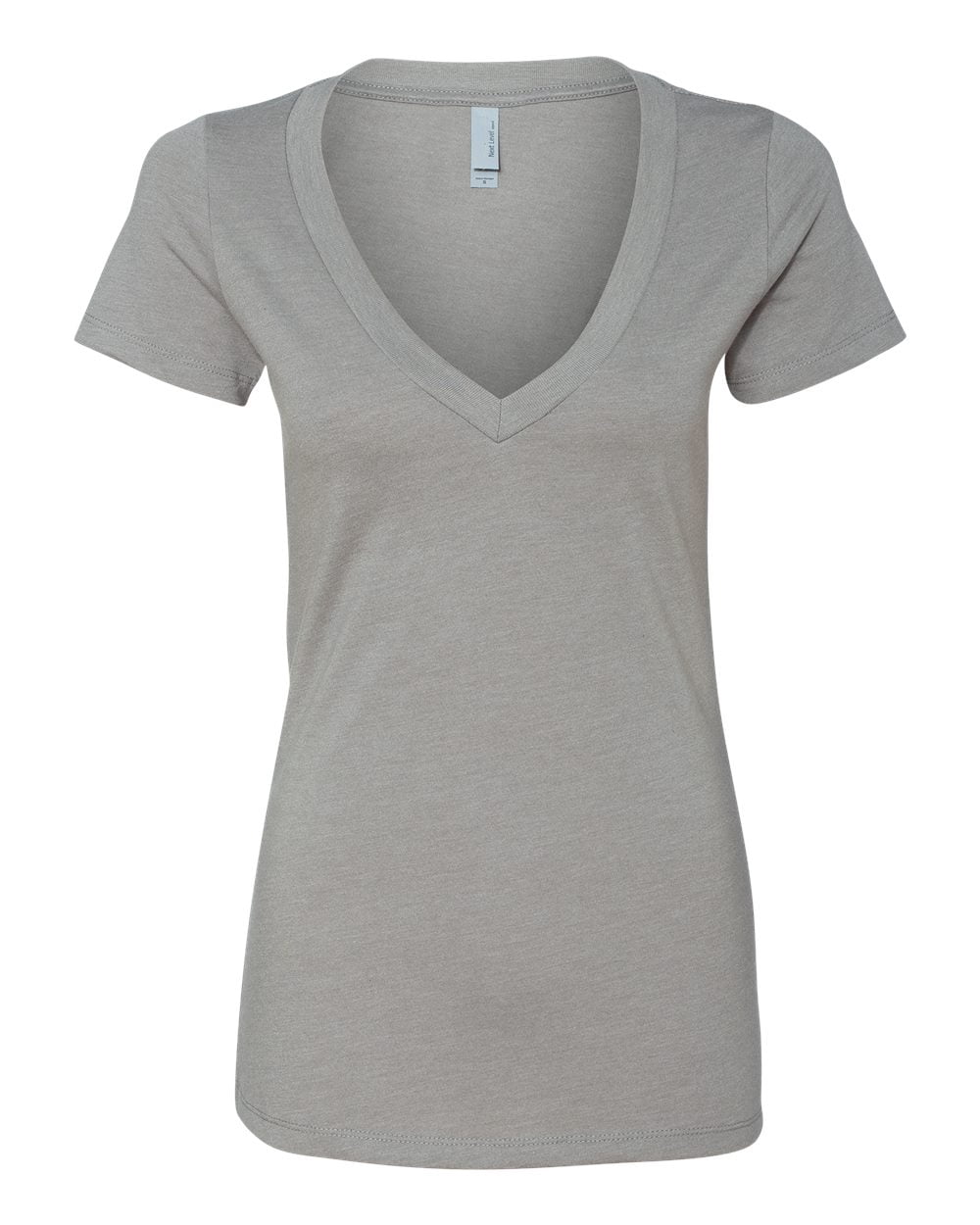 Next Level Apparel 6640 CVC Deep V-Neck T-Shirt - 4.3 Oz, 60/40 Cotton Poly Blend, Tear Away Label