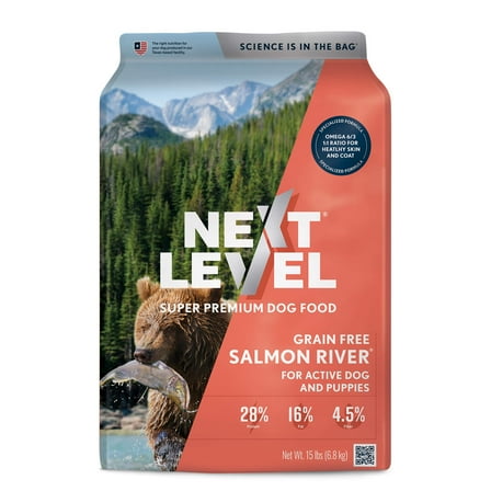 Next Level Salmon River Grain-Free Skin & Coat Recipe Dry Dog Food, 15 lb Bag