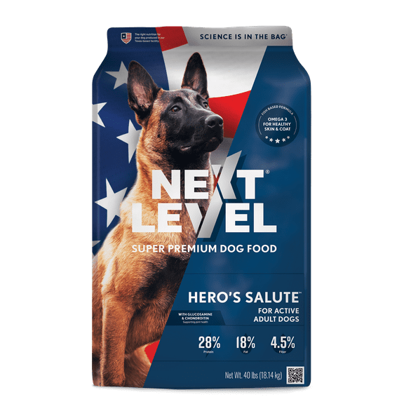 Next Level Hero’s Salute Dry Dog Food, 40 lb Bag