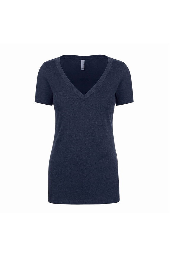 Women's CVC Deep V-Neck T-Shirt