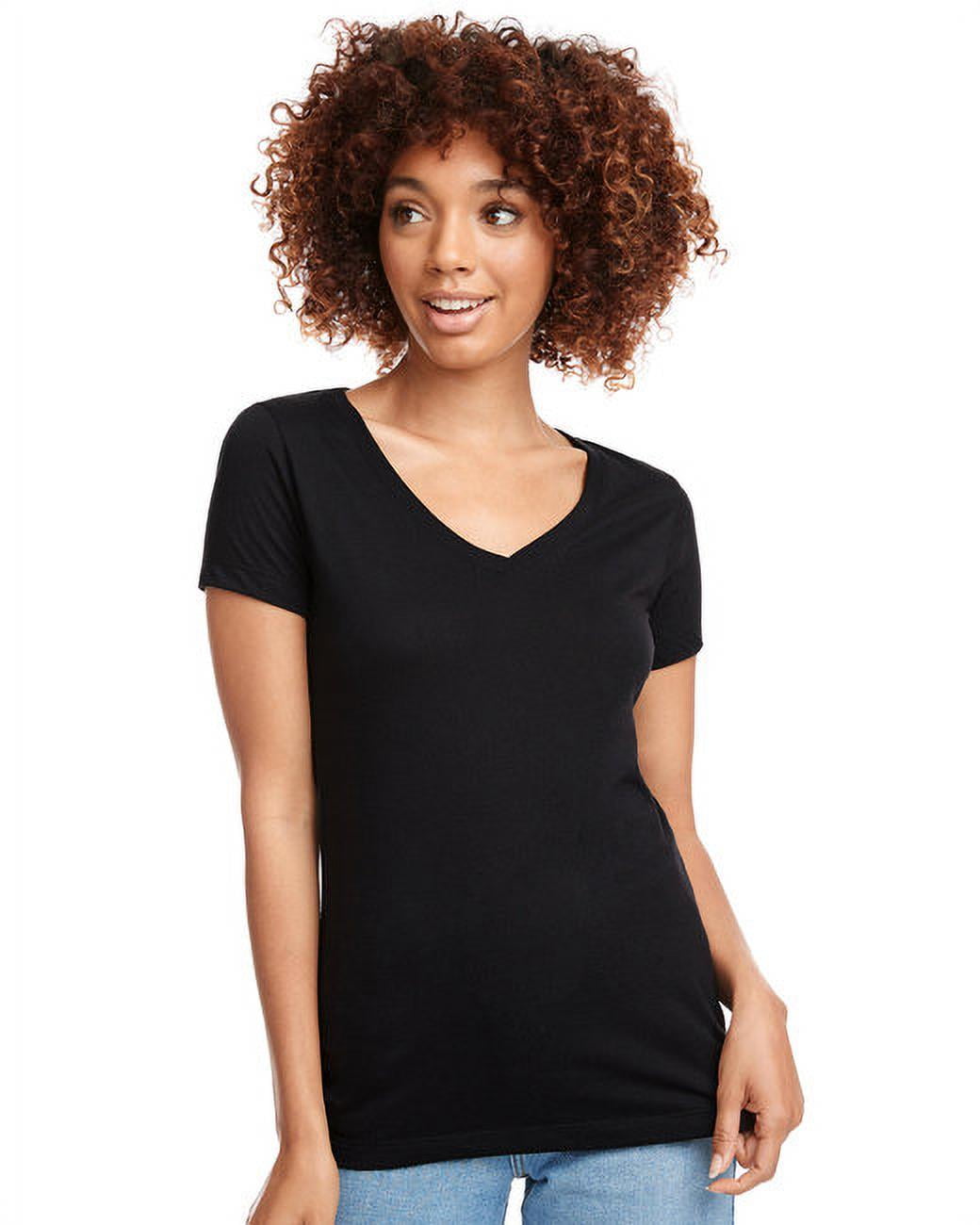 Next Level Ladies' Ideal V-Neck T-Shirt - Indigo Blue, Comfortable & Classic Fit