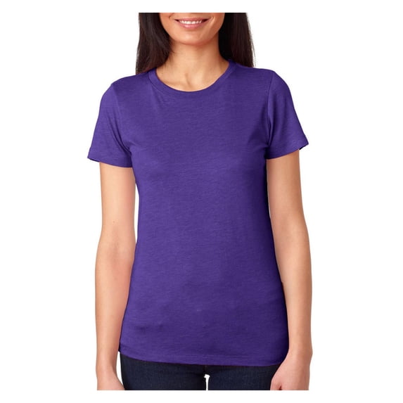 Next Level Ladies Tri-Blend Crew - Purple Rush - Large