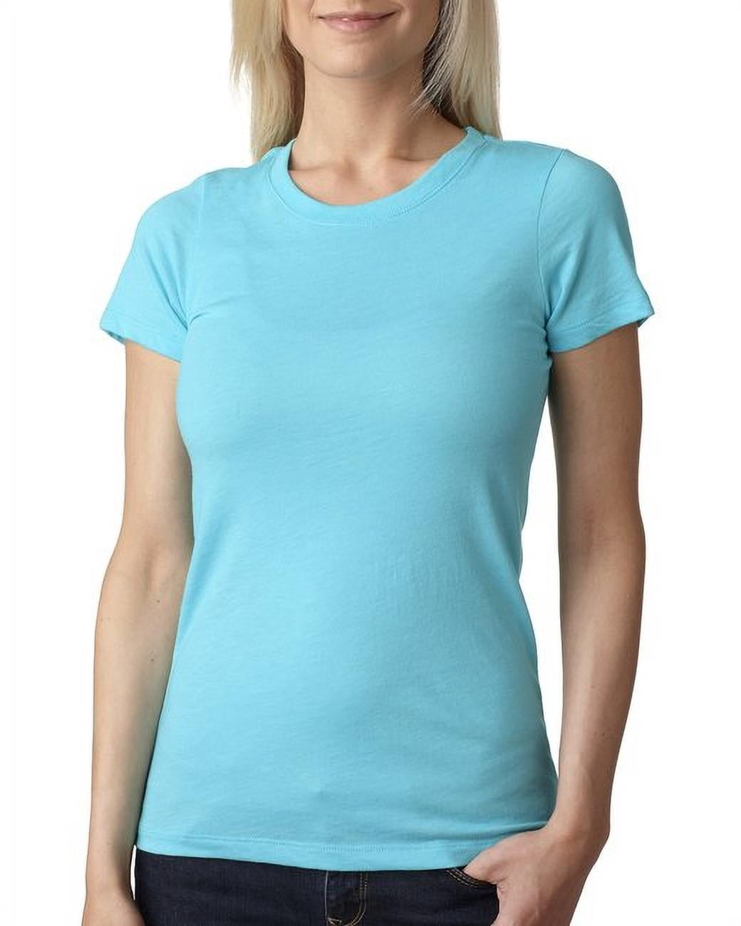 Next Level Ladies Triblend Crew T-Shirt - Envy Color, Style 6710, Soft Jersey Blend - View #6