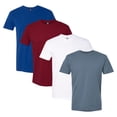 thumbnail image 1 of Next Level Men’s 100% Cotton T-Shirts Solid Color Bulk Wholesale Packs Tees for Printing or Everyday Wear (Bright +Dark Color 4 Pack, 3XL), 1 of 7