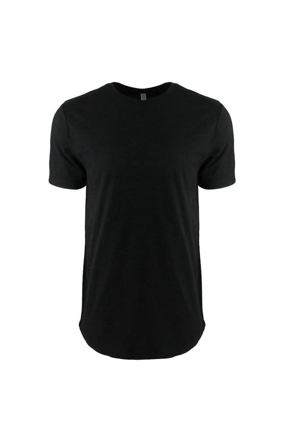 Next Level Men's Cotton Long Body Urban T-Shirt, Black - XL