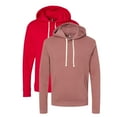 thumbnail image 1 of Next Level Men's Santa Barbara Hoodie Sweatshirt 80/20 Cotton/Polyester Fleece Pullover Comfy Sweater (Red+Mauve-2PCS, M), 1 of 6