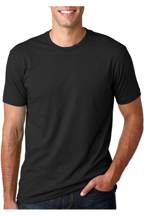 Next Level Premium Fit Extreme Soft Rib Knit Jersey T-Shirt, Blk, Small