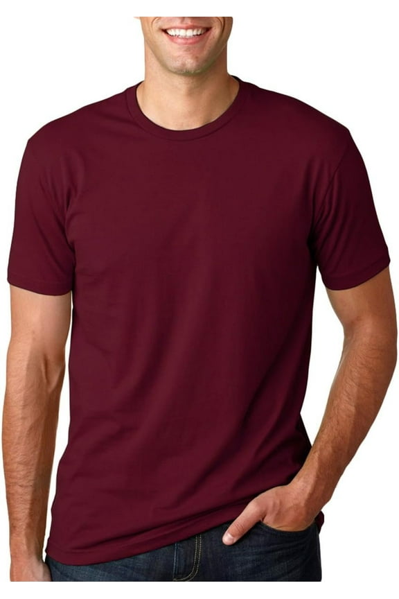 Next Level Premium Fit Extreme Soft Rib Knit Jersey T-Shirt, Maroon, Large