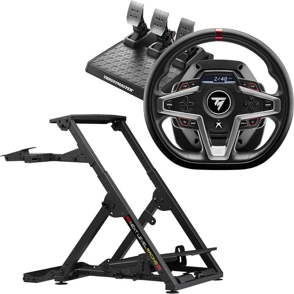 Next Level Racing Wheel Stand 2.0, Bundle with T248 Racing Wheel and T3PM Pedals