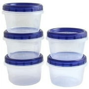 Next Level Stuff Plastic Lid Seal Food Containers, Set of 5, 6 Pack