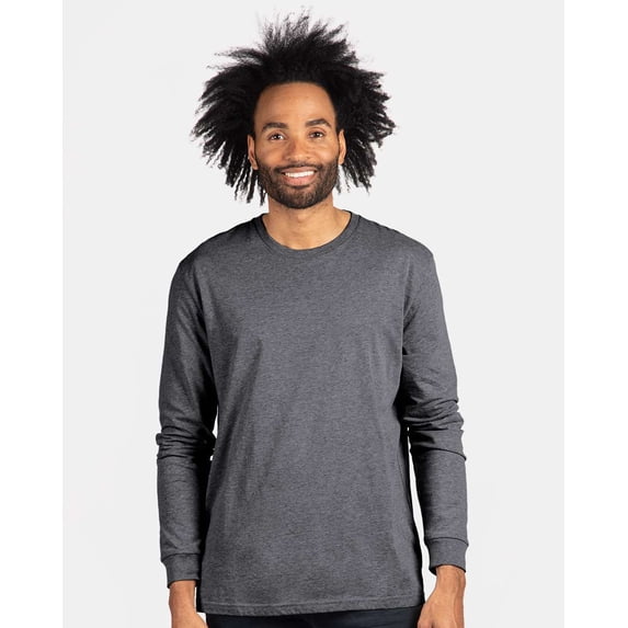 Next Level - Unisex CVC Long Sleeve T-Shirt - 6211 - Dark Heather Grey - Size: XL