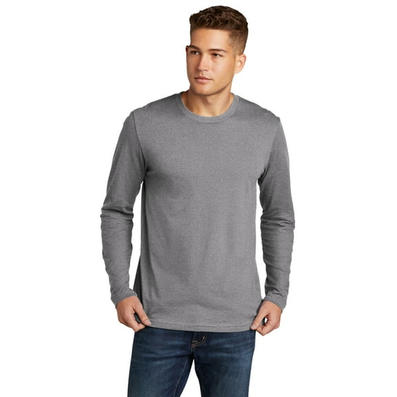 Next Level - Unisex Cotton Long Sleeve T-Shirt - 3601 - Heather Grey - Size: L