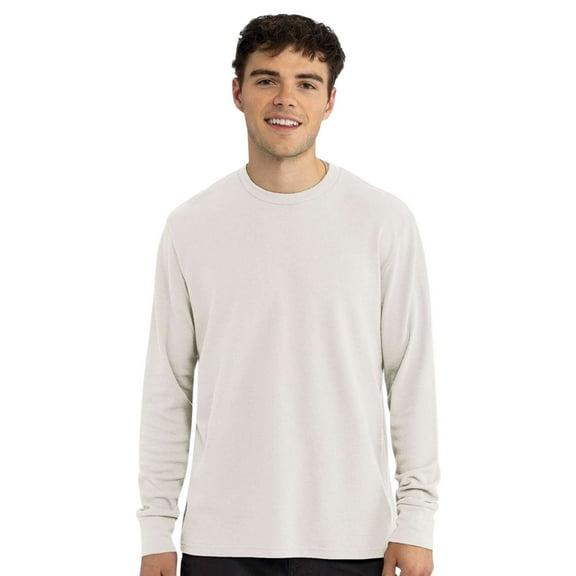 Next Level Unisex Ideal Thermal Long Sleeve T-Shirt 60/40 Ring-Spun Cotton/Polyester Casual Tee (Bone, XS)