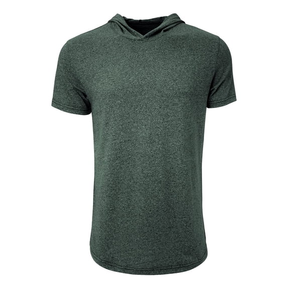 Next Level Unisex Mock Twist Short Sleeve Hoody T-Shirt XS FOREST GREEN