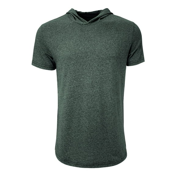 Next Level Unisex Mock Twist Short Sleeve Hoody T-Shirt XS FOREST GREEN