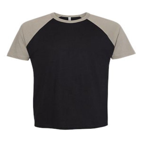 Next Level Unisex Raglan Short-Sleeve T-Shirt L WARM GRAY/ BLACK