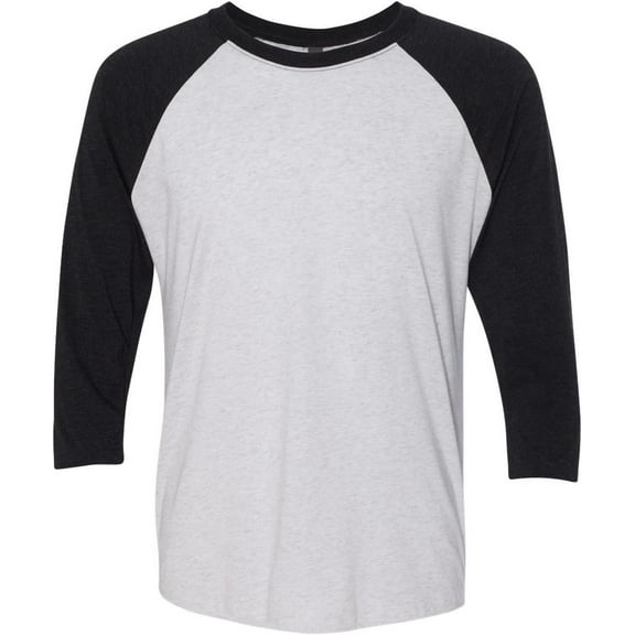 Next Level Unisex Triblend 3/4-Sleeve Raglan M VIN BK/ HTHR WHT