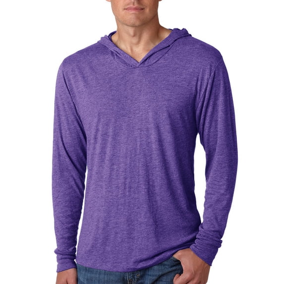 Adult Triblend Long-Sleeve Hoody - PURPLE RUSH - XL