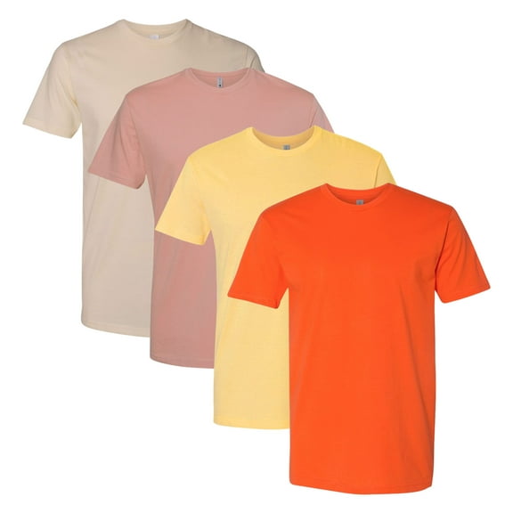 Next Level Unisex Triblend T-Shirts 50/25/25 Poly/Cotton/Rayon, Plain Wholesale Tees Bulk Assorted Packs(Bright Color 4 Pack, 2XL)