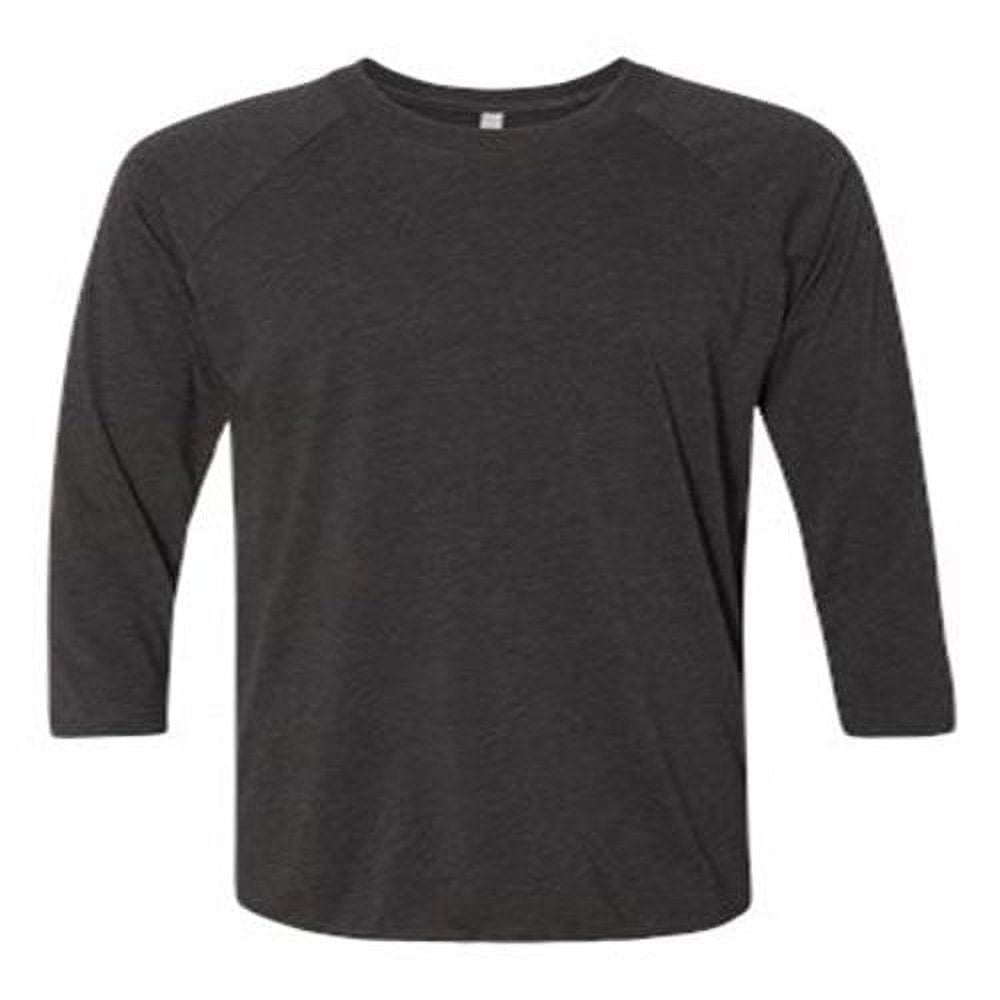 Next Level Unisex Triblend 3/4 Sleeve Raglan Tee - Purple/Heather White - View #4