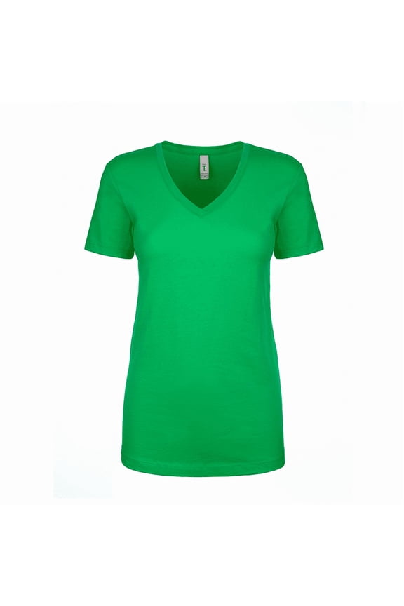 Next Level - Women's Ideal V-Neck T-Shirt - 1540 - Kelly Green - Size: L