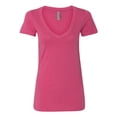 thumbnail image 1 of Next Level - Women’s CVC Deep V-Neck T-Shirt - 6640 - Raspberry - Size: M, 1 of 2