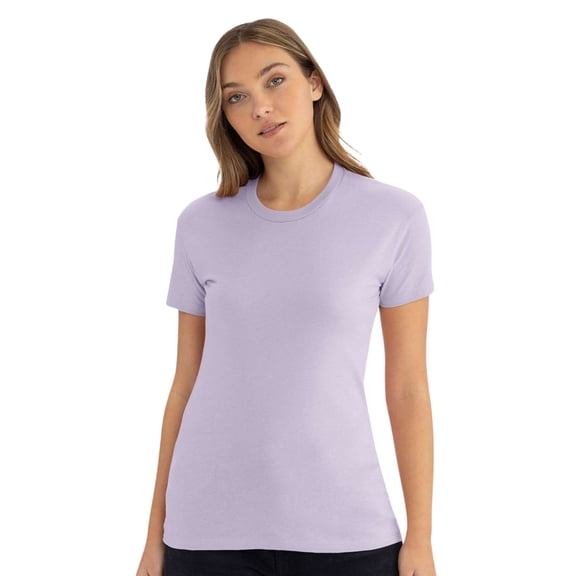 Next Level Women's Cotton Relaxed T-Shirt 100% Ring-Spun Cotton Casual Short Sleeve Crew Neck Tee (Lavender, S)