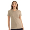 thumbnail image 1 of Next Level Women's Cotton Relaxed T-Shirt 100% Ring-Spun Cotton Casual Short Sleeve Crew Neck Tee (Tan, XS), 1 of 7