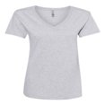 thumbnail image 1 of Next Level - Women’s Cotton V-Neck T-Shirt - 3940 - Heather Grey - Size: XL, 1 of 3