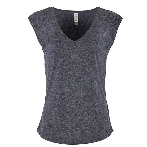 Next Level - Women's Festival Sleeveless Deep V-Neck T-Shirt - 5040 - Antique Denim