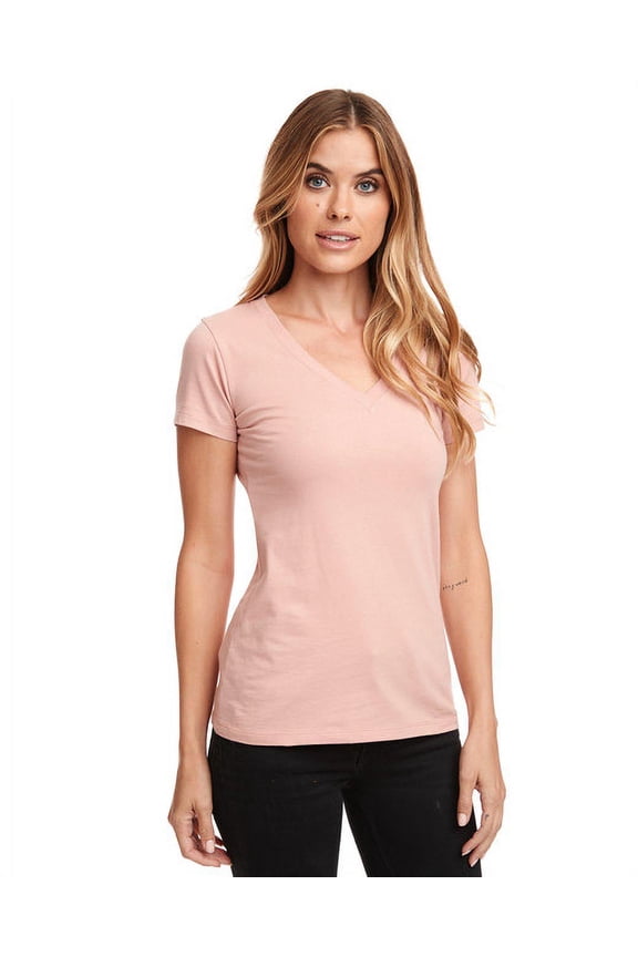 Next Level Ladies' Ideal V - DESERT PINK - M