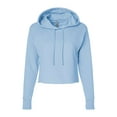 thumbnail image 1 of Next Level - Women's Laguna Sueded Raw Edge Crop Hoodie - 9384 - Stonewash Denim, 1 of 4