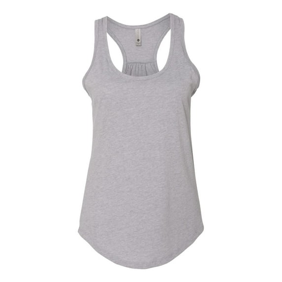 Next Level Womens Gathered Racerback Tank, 2XL, Heather Grey