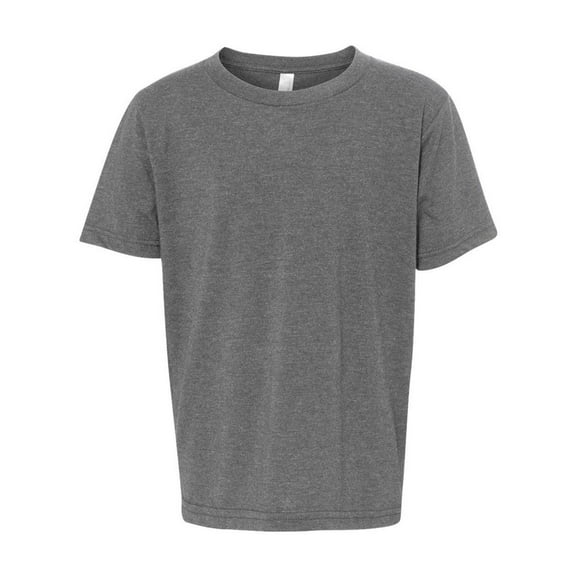Next Level Youth CVC Short Sleeve Crew, L, Dark Heather Grey, L