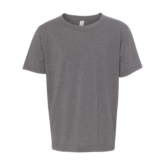 Next Level Youth CVC Short Sleeve Crew, L, Dark Heather Grey, L