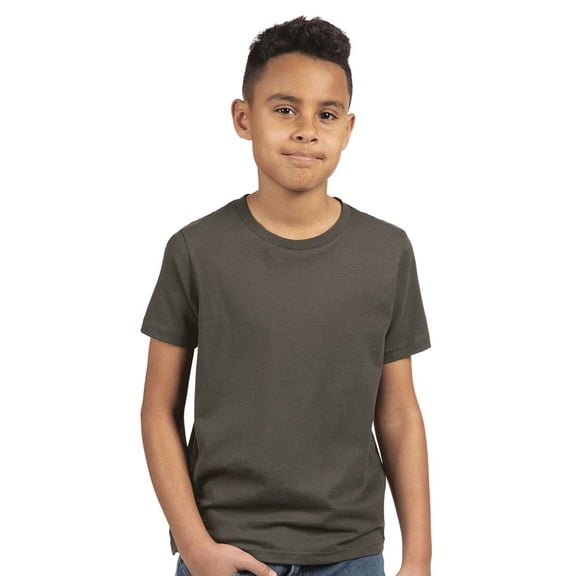 Next Level Youth Short Sleeve T-Shirt 100% Combed Cotton Jersey Plain Casual Tee (Heavy-Metal, M)