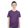 thumbnail image 1 of Next Level Youth Short Sleeve T-Shirt 100% Combed Cotton Jersey Plain Casual Tee (Purple-Rush, L), 1 of 8