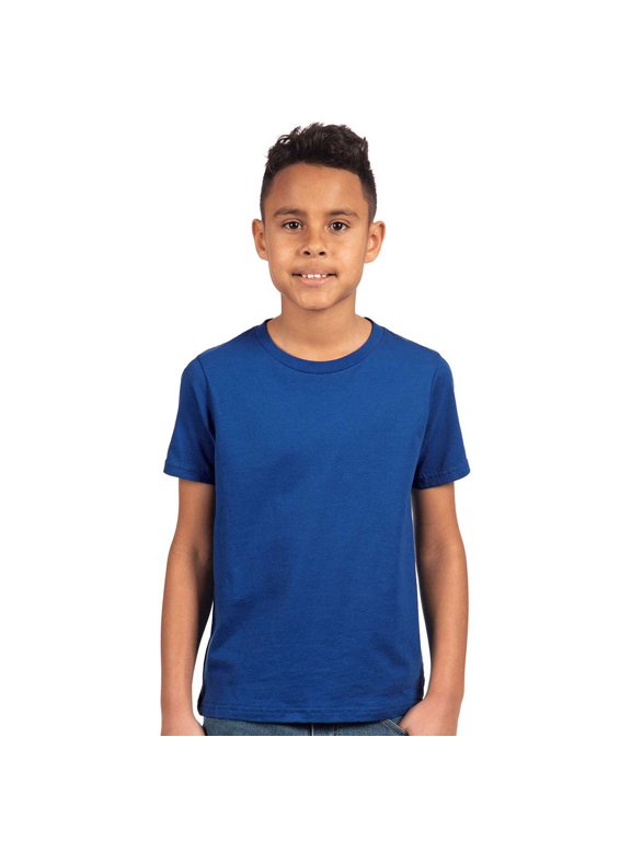 Next Level Youth Short Sleeve T-Shirt 100% Combed Cotton Jersey Plain Casual Tee (Royal, S)