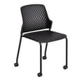 thumbnail image 1 of Next Stack Chair with Casters in Black - 21.88"L x 22"W x 33"H, 1 of 5