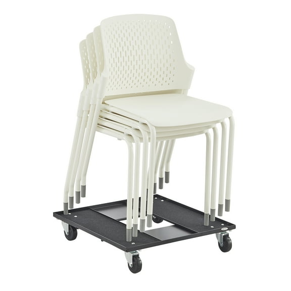 Safco Next Stack Chair (Qty. 4), Stackable, White, Adult