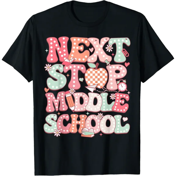 Next Stop Middle School Graduation Students Boy Girl T-Shirt