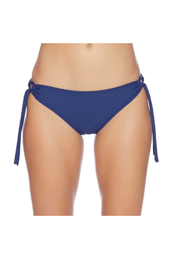 Women's Standard Tubular Tunnel Swimsuit Bikini Bottom, Good Karma Navy, Large