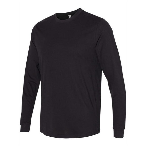 Next level Mens Sueded Long Sleeve Crew 6411  , 2XL, Black