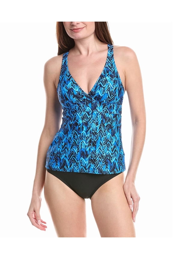 womens Lunge Sport Tankini, 38B/C, Navy